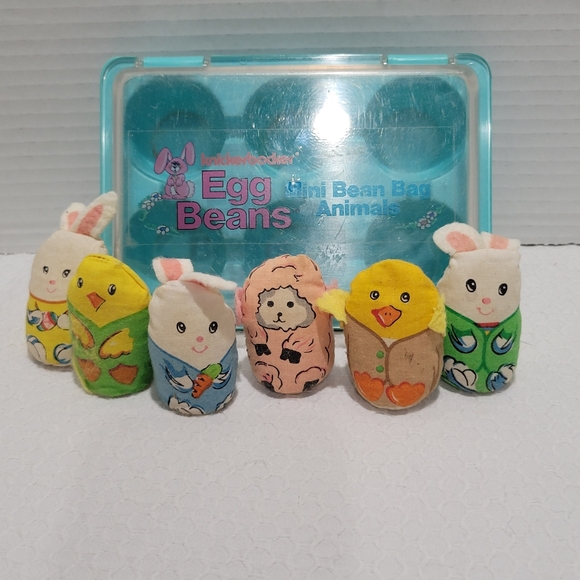 Knickerbocker 1978 vintage Easter Egg bean bag animals toy in carton - Picture 3 of 12